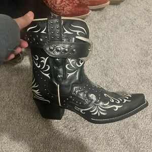 black & white authentic cowgirl boots